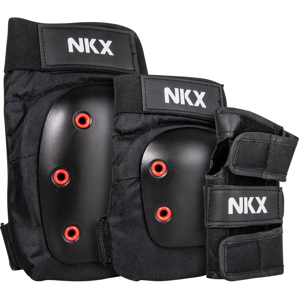 NKX 3-Pack Pro Ensemble de Protecteurs - Genouillères, Coudières et Protections pour les poignets
