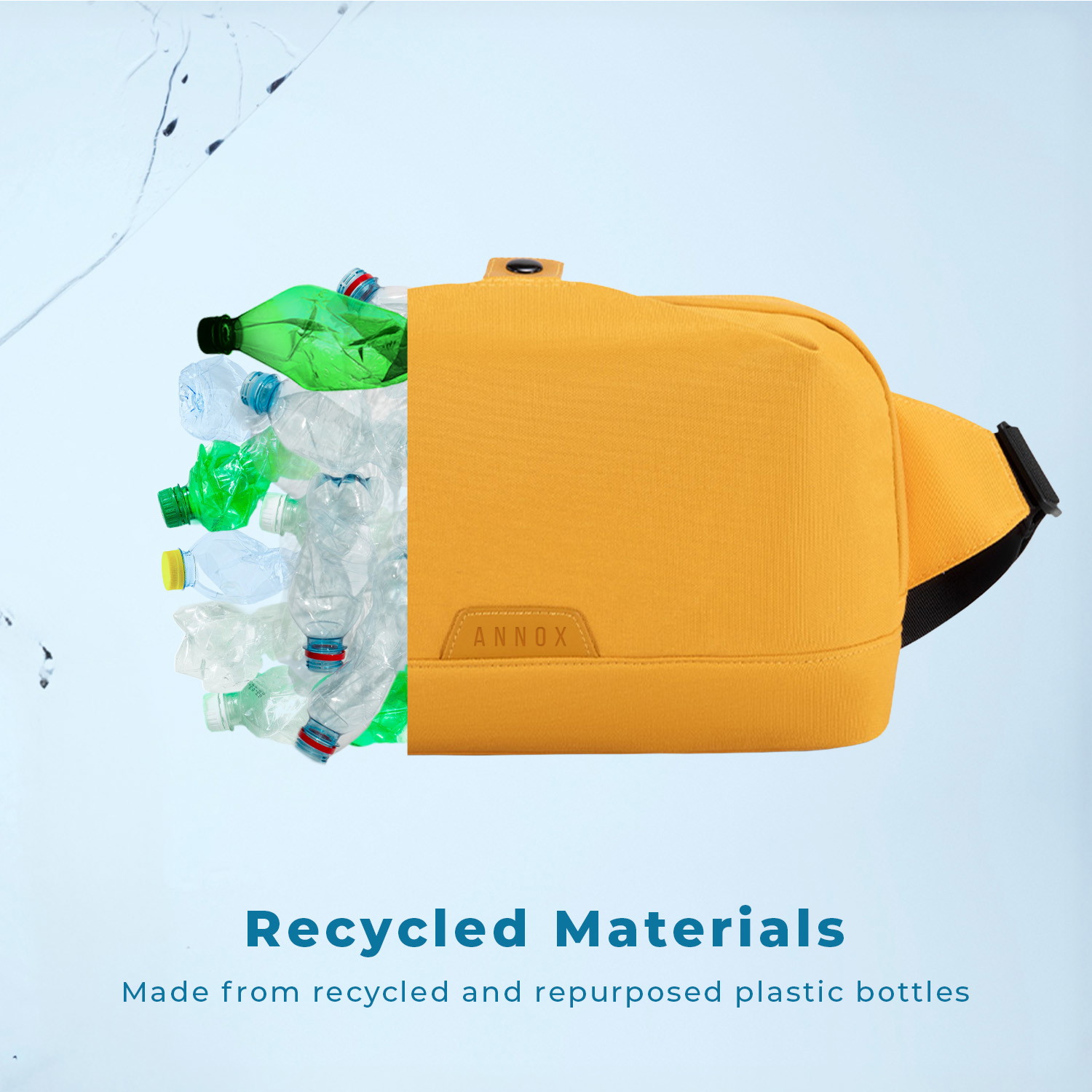 Annox Ecosmart Sling Bag – Sac résistant à l’eau en matériau recyclé pour Trottinettes, skateboard et patins à roulettes