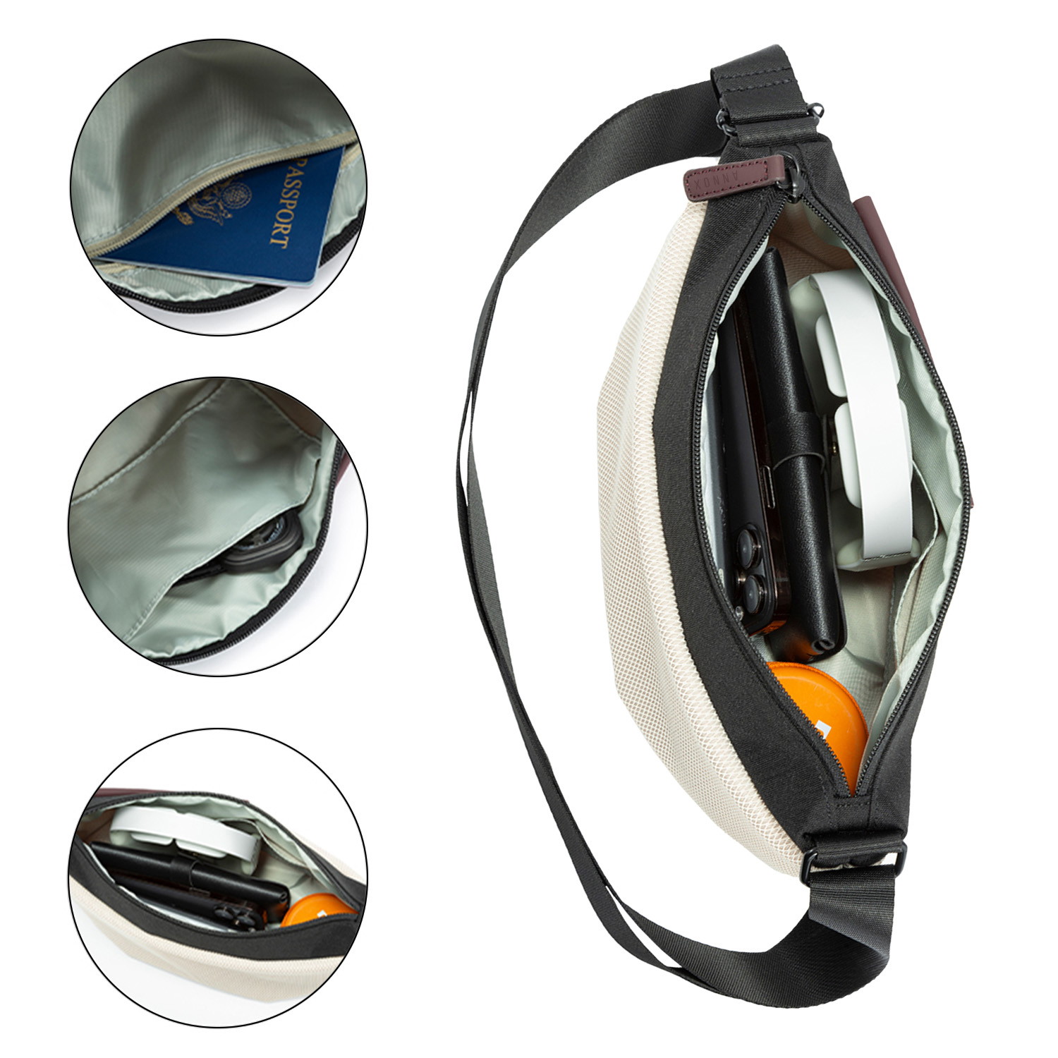 Annox On-The-Go Sling Bag – Sac déperlant pour Skate et Trottinettes