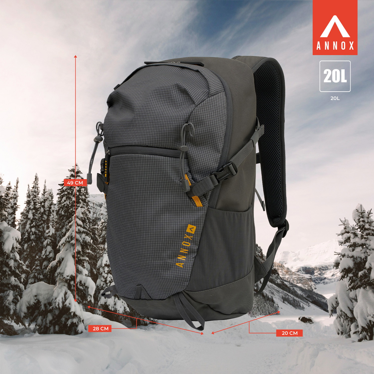 Annox Sac à Dos de Ski Ultra-Léger