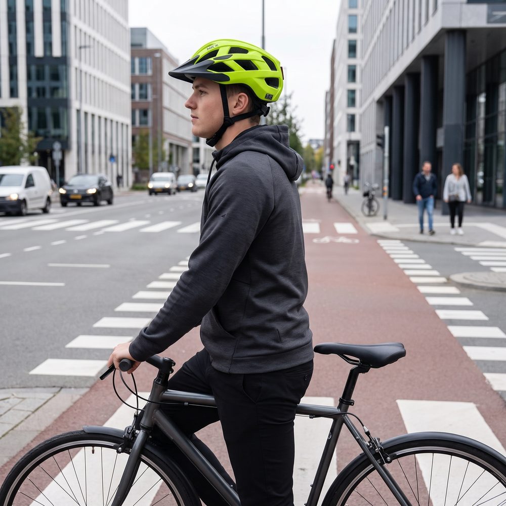 NKX City LED Casque de vélo avec lumière intégrée