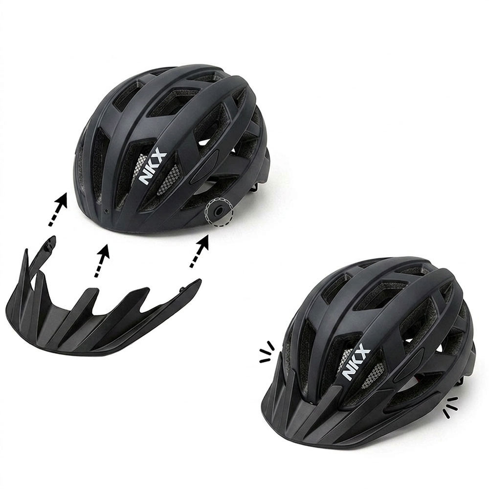 NKX City LED Casque de vélo avec lumière intégrée
