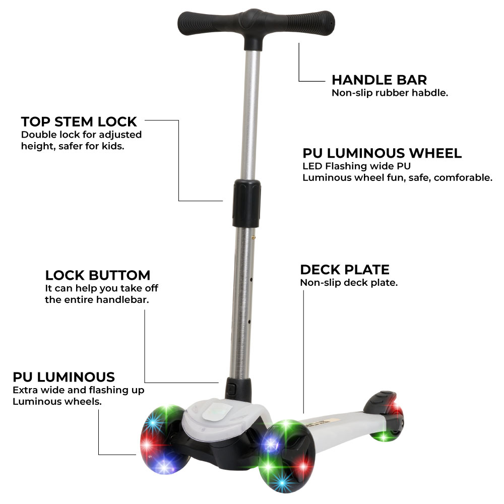 Story Mini Friends LED deluxe Trottinette 3 roues enfant