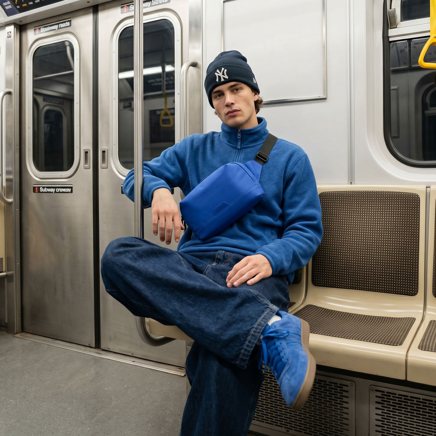 Annox Ecosmart Sling Bag – Sac résistant à l’eau en matériau recyclé pour Trottinettes, skateboard et patins à roulettes