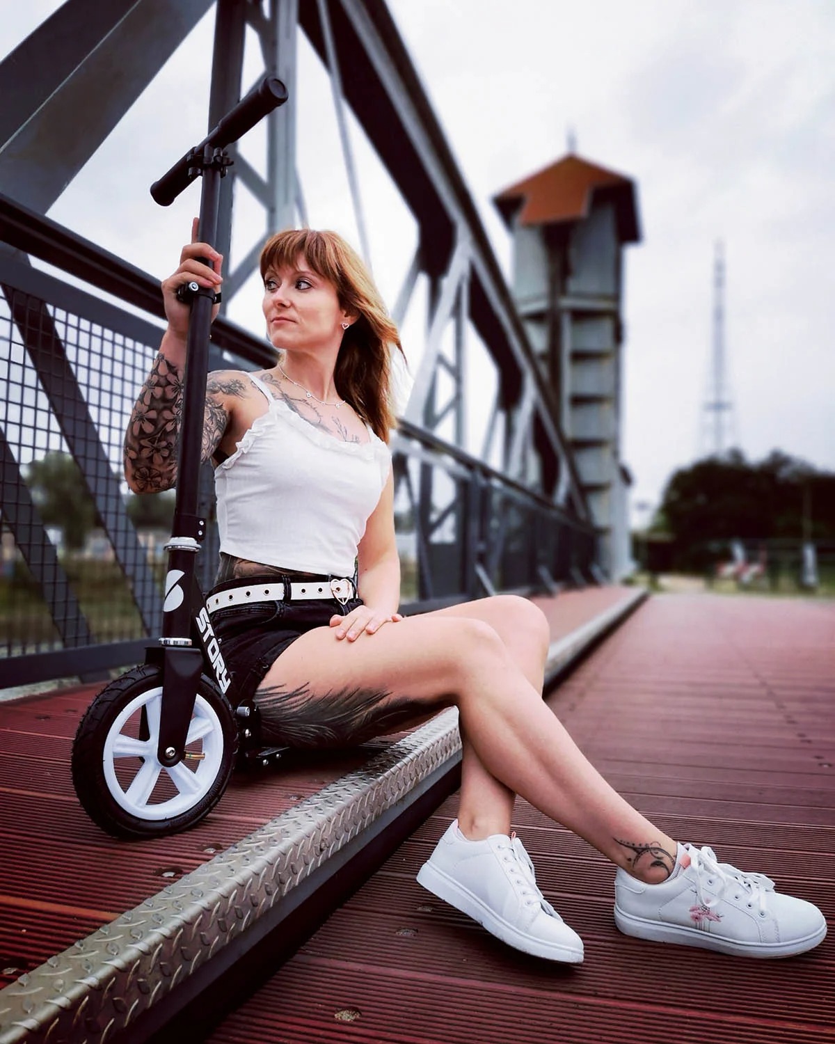 Story Civic Comfort Trottinette Pliante Grandes Roues Gonflables