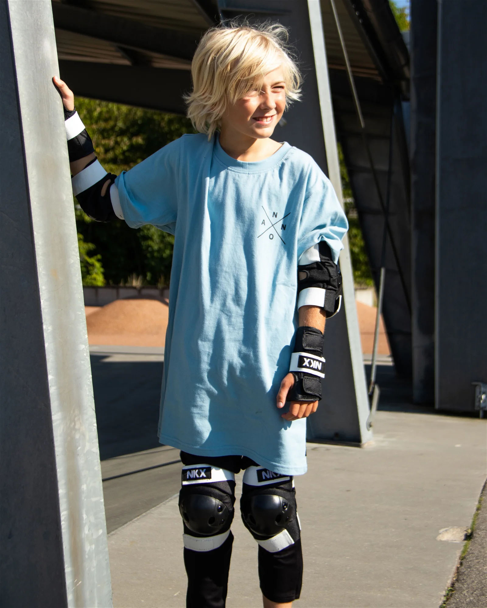 NKX 3-Pack Pro Ensemble de Protecteurs pour Enfants - Genouillères, Coudières et Protections pour les poignets