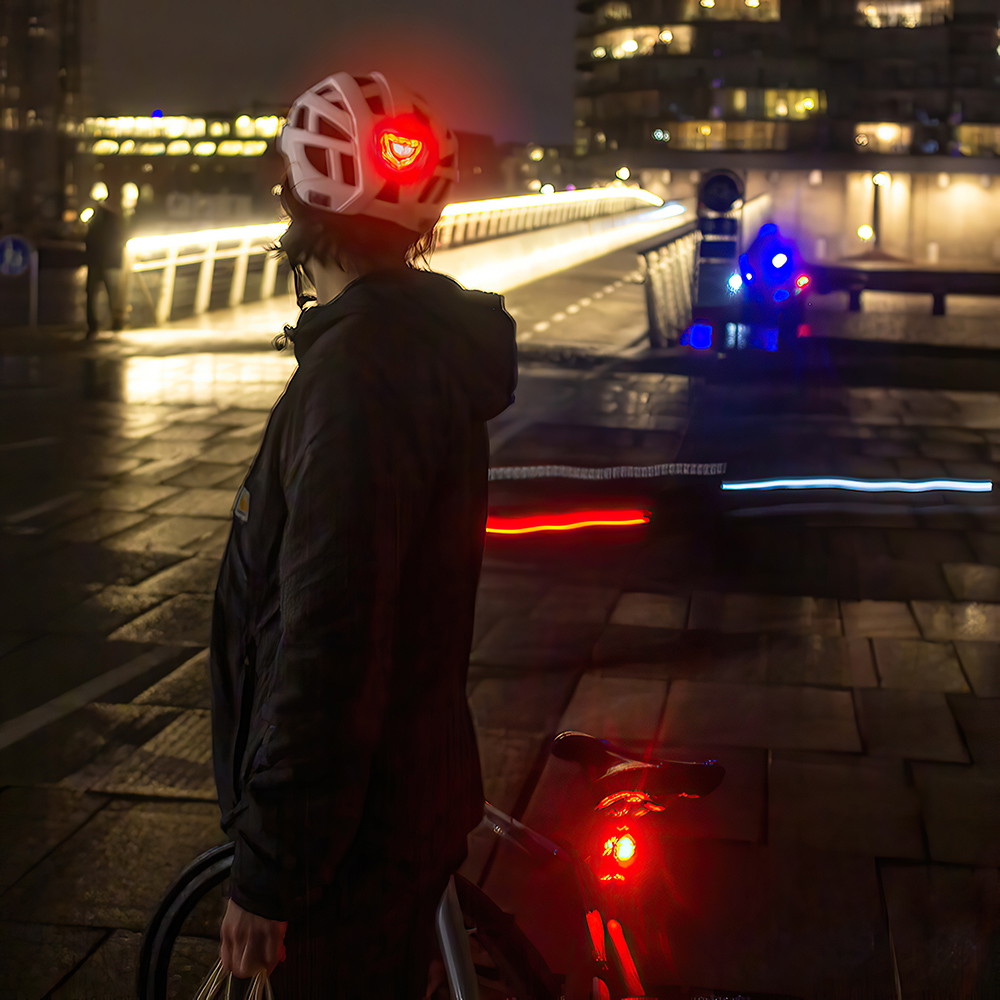NKX City LED Casque de vélo avec lumière intégrée