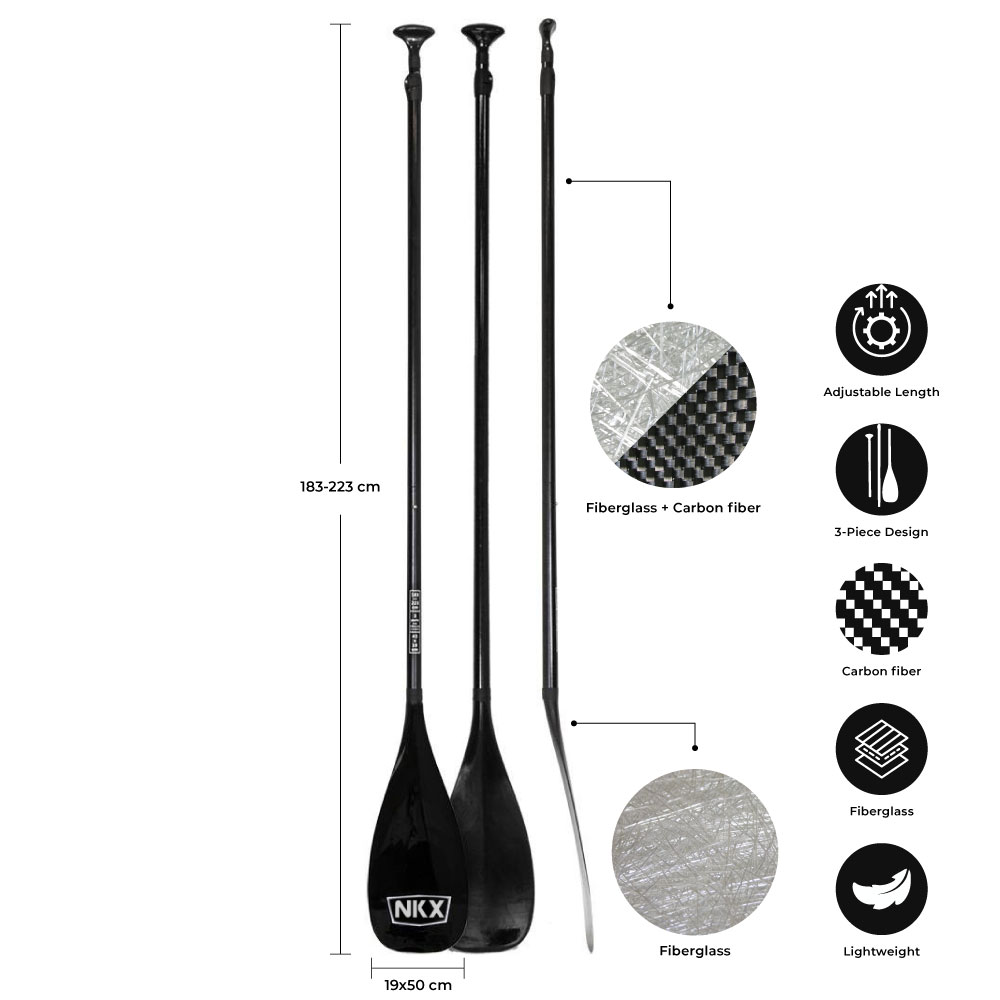 NKX Carbon/Fiberglass SUP Pagaie