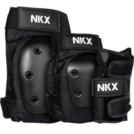 NKX 3-Pack Pro Ensemble de Protecteurs - Genouillères, Coudières et Protections pour les poignets