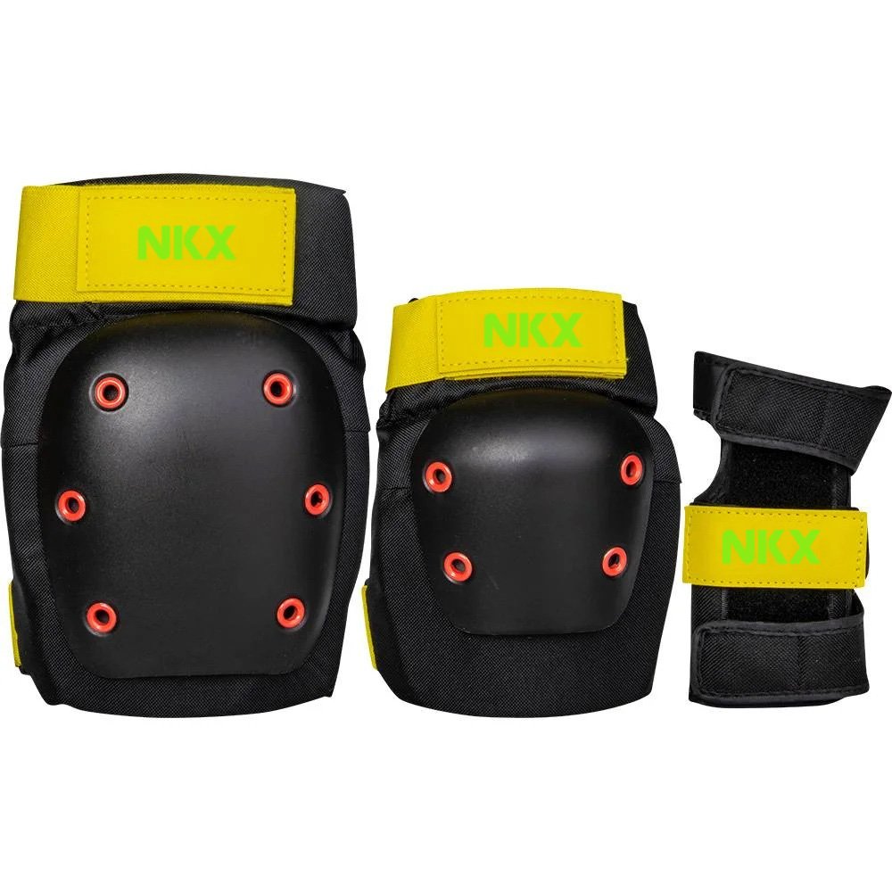 NKX 3-Pack Pro Ensemble de Protecteurs - Genouillères, Coudières et Protections pour les poignets