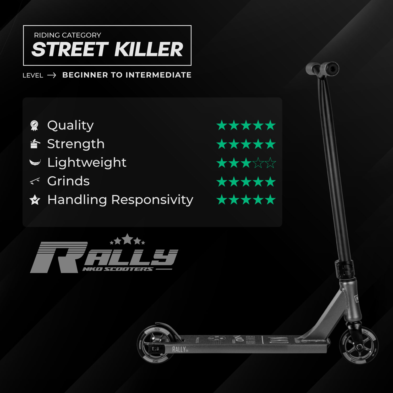 NKD Rally Freestyle Trottinette