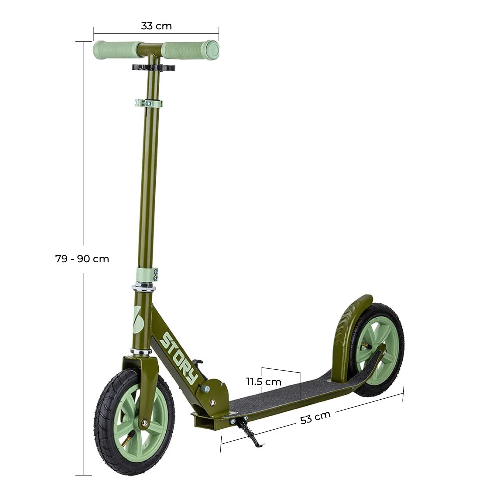Story Civic Comfort Trottinette Pliante Grandes Roues Gonflables