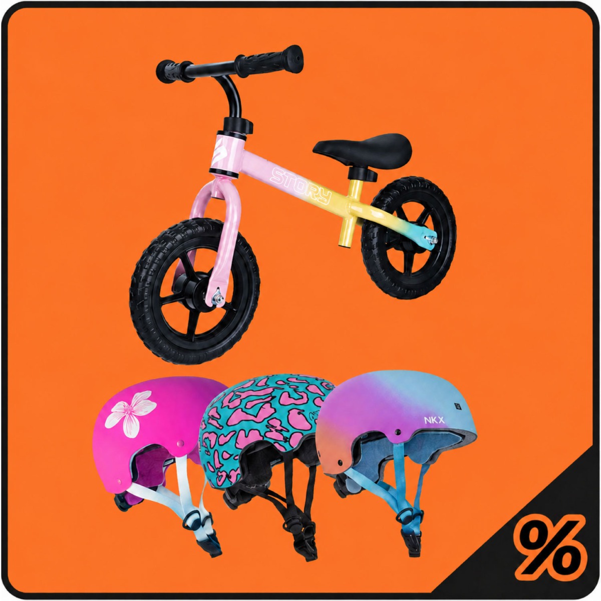 10% De Réduction Supplémentaire Vélo D'équilibre + Casque 1-4 Ans