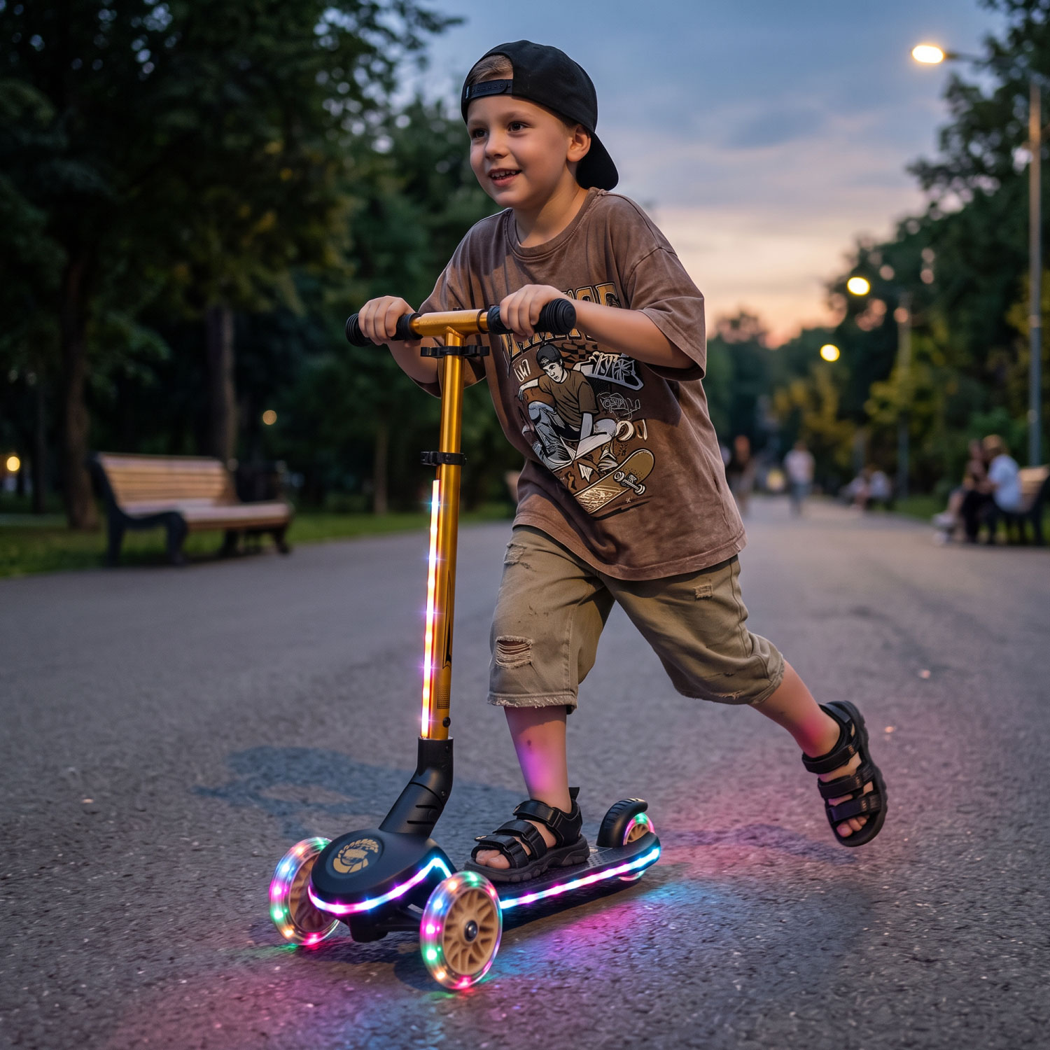 Story Party Trottinette Enfant 3 Roues Avec LED