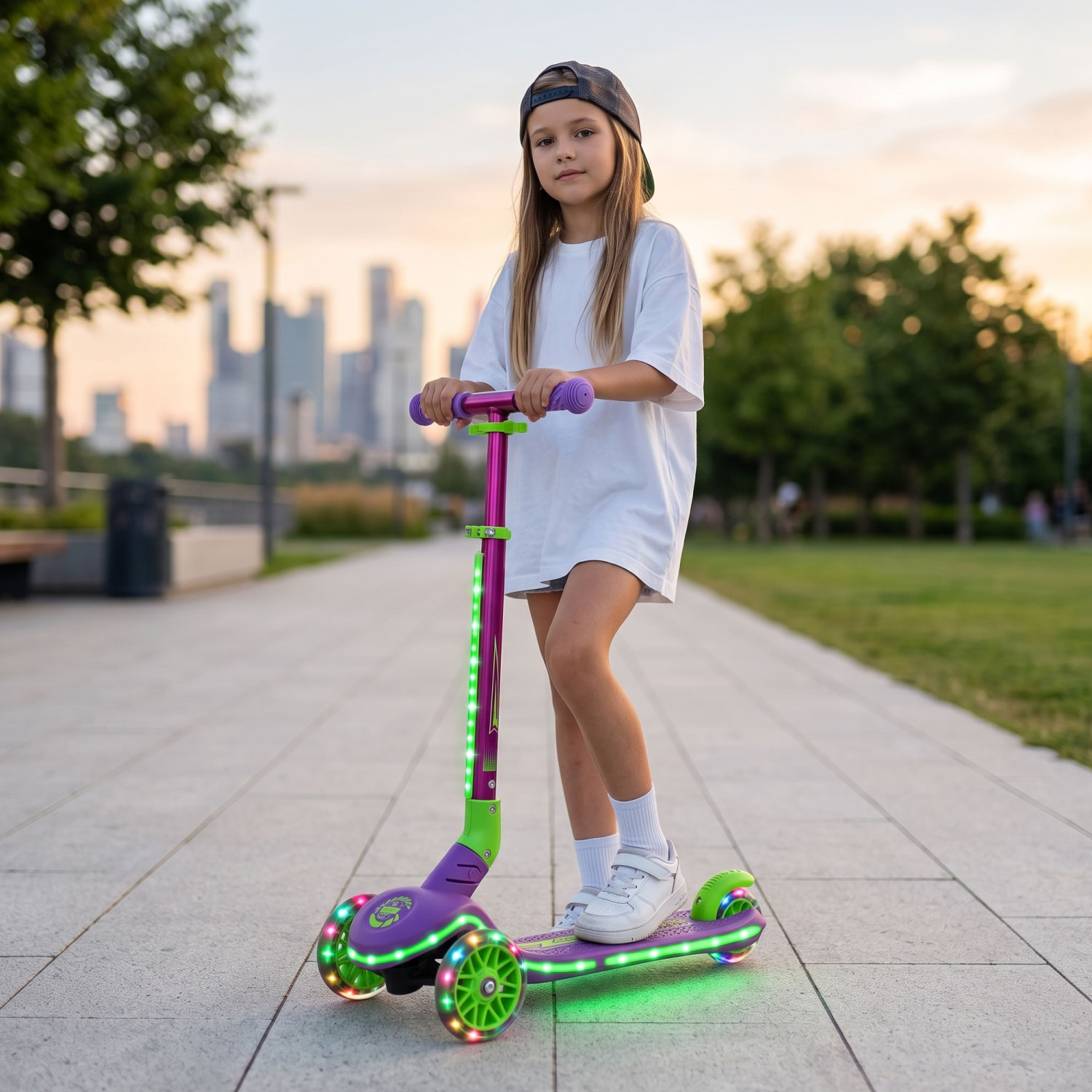 Story Party Trottinette Enfant 3 Roues Avec LED