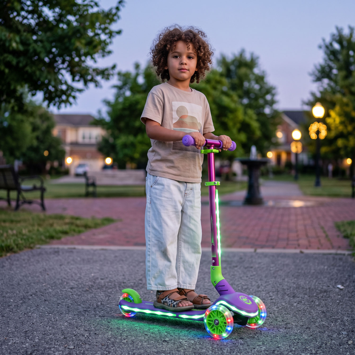 Story Party Trottinette Enfant 3 Roues Avec LED