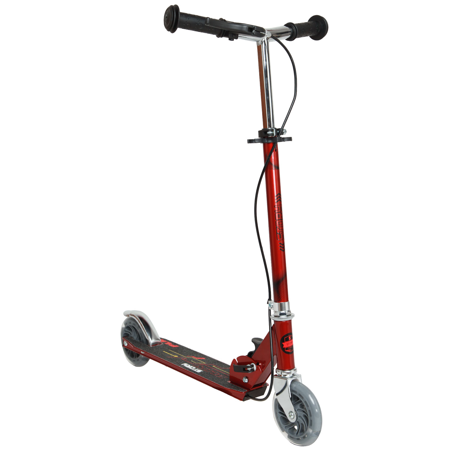 Story Play Trottinette pour enfants avec frein à main et roues LED